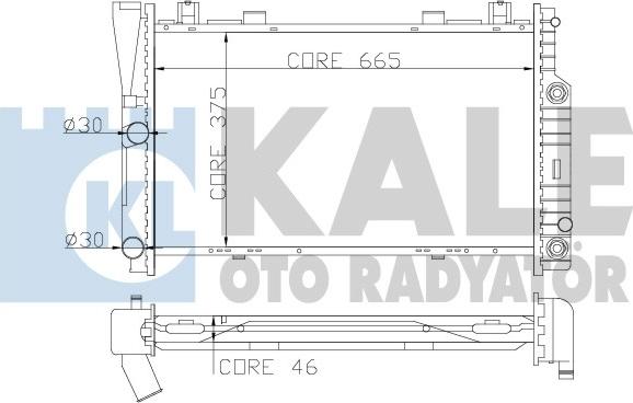 KALE OTO RADYATÖR 351700 - Hladnjak, hladjenje motora www.molydon.hr