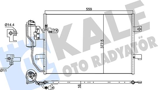 KALE OTO RADYATÖR 353050 - Kondenzator, klima-Uređaj www.molydon.hr