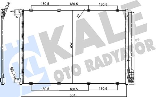 KALE OTO RADYATÖR 357735 - Kondenzator, klima-Uređaj www.molydon.hr