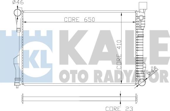 KALE OTO RADYATÖR 360600 - Hladnjak, hladjenje motora www.molydon.hr
