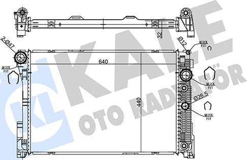 KALE OTO RADYATÖR 360180 - Hladnjak, hladjenje motora www.molydon.hr