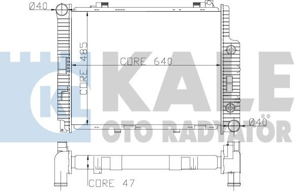 KALE OTO RADYATÖR 361600 - Hladnjak, hladjenje motora www.molydon.hr