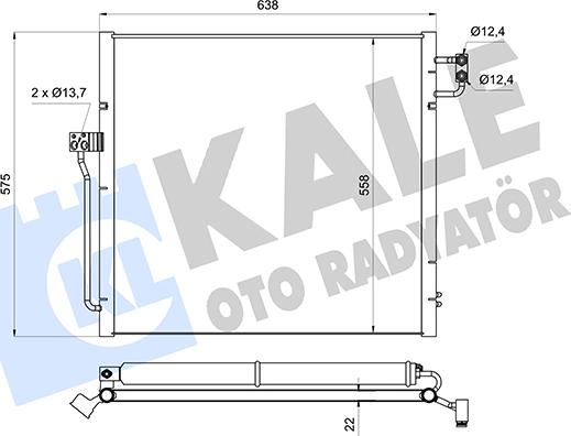KALE OTO RADYATÖR 361345 - Kondenzator, klima-Uređaj www.molydon.hr