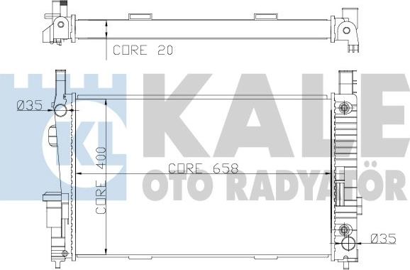 KALE OTO RADYATÖR 361700 - Hladnjak, hladjenje motora www.molydon.hr