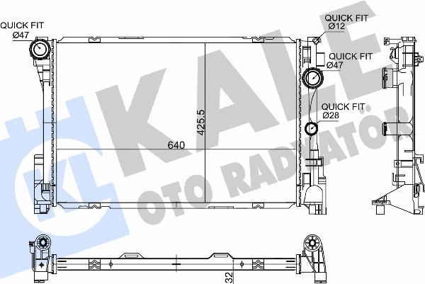 KALE OTO RADYATÖR 363895 - Hladnjak, hladjenje motora www.molydon.hr