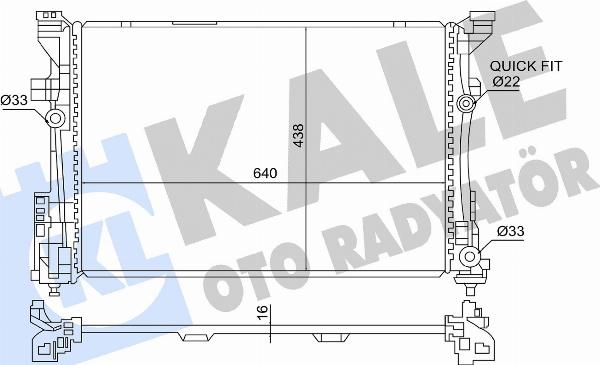 KALE OTO RADYATÖR 363850 - Hladnjak, hladjenje motora www.molydon.hr