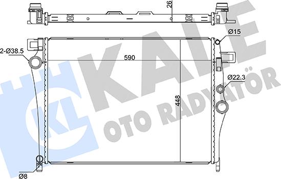 KALE OTO RADYATÖR 363250 - Hladnjak, hladjenje motora www.molydon.hr