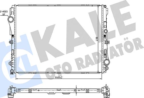 KALE OTO RADYATÖR 362255 - Hladnjak, hladjenje motora www.molydon.hr