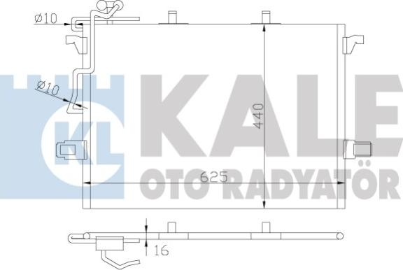 KALE OTO RADYATÖR 381600 - Kondenzator, klima-Uređaj www.molydon.hr
