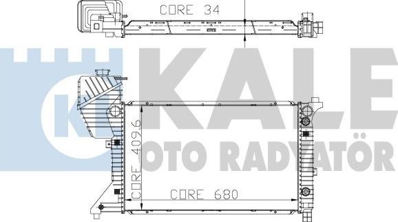 KALE OTO RADYATÖR 330200 - Hladnjak, hladjenje motora www.molydon.hr