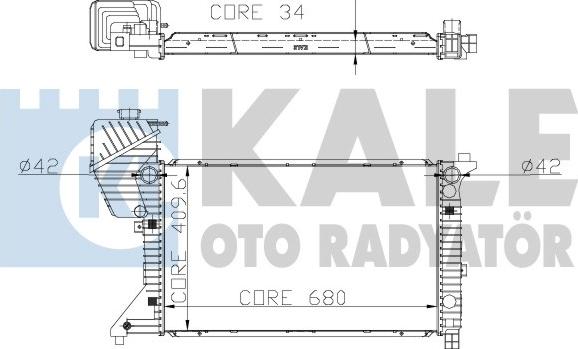 KALE OTO RADYATÖR 320000 - Hladnjak, hladjenje motora www.molydon.hr