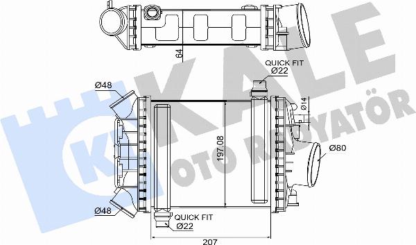 KALE OTO RADYATÖR 375980 - Intercooler, hladnjak www.molydon.hr