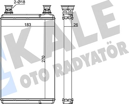 KALE OTO RADYATÖR 370610 - Izmjenjivač topline, grijanje unutrasnjeg prostora www.molydon.hr