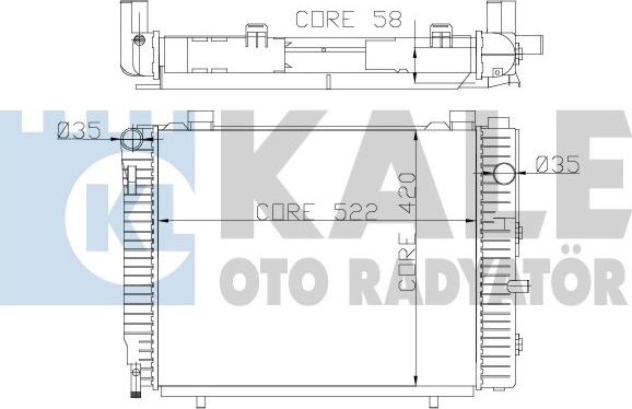 KALE OTO RADYATÖR 370300 - Hladnjak, hladjenje motora www.molydon.hr