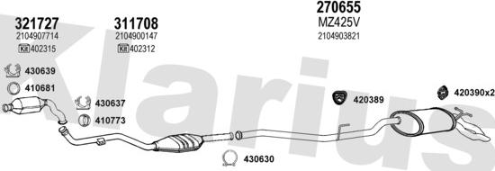 Klarius 600458E - Ispušni sistem www.molydon.hr