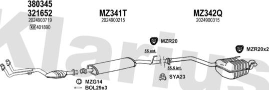 Klarius 600438U - Ispušni sistem www.molydon.hr
