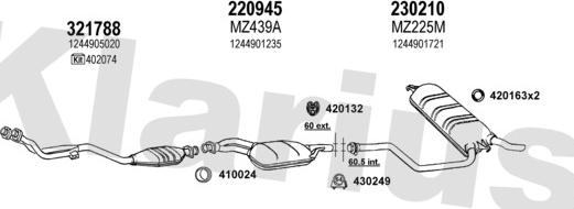 Klarius 600544E - Ispušni sistem www.molydon.hr