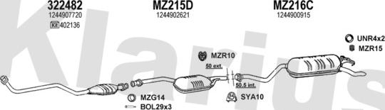 Klarius 600568U - Ispušni sistem www.molydon.hr