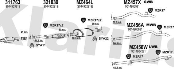Klarius 600514U - Ispušni sistem www.molydon.hr