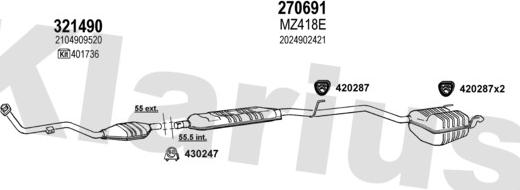Klarius 600512E - Ispušni sistem www.molydon.hr