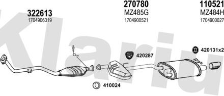 Klarius 600582E - Ispušni sistem www.molydon.hr
