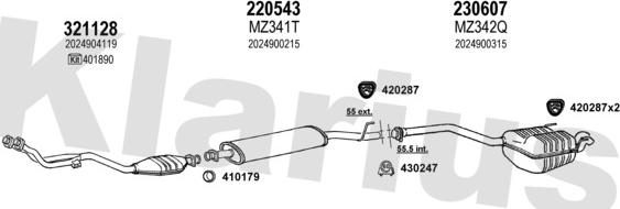 Klarius 600529E - Ispušni sistem www.molydon.hr