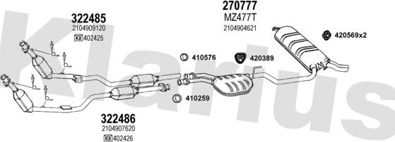 Klarius 600573E - Ispušni sistem www.molydon.hr