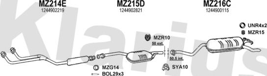 Klarius 600670U - Ispušni sistem www.molydon.hr