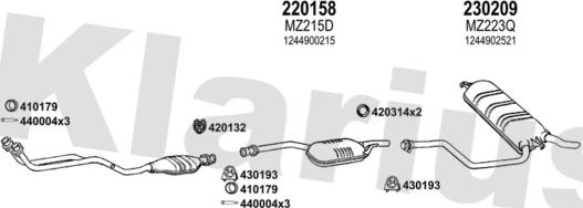 Klarius 600099E - Ispušni sistem www.molydon.hr