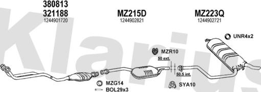 Klarius 600099U - Ispušni sistem www.molydon.hr