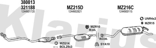 Klarius 600098U - Ispušni sistem www.molydon.hr