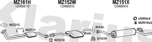 Klarius 600004U - Ispušni sistem www.molydon.hr