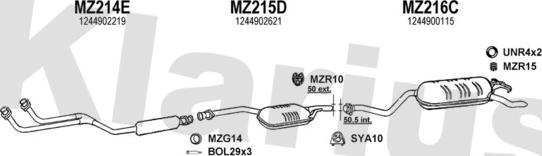 Klarius 600076U - Ispušni sistem www.molydon.hr