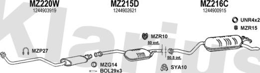 Klarius 600078U - Ispušni sistem www.molydon.hr