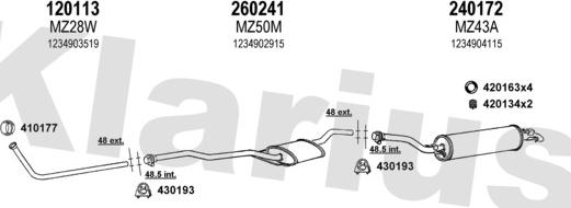 Klarius 600142E - Ispušni sistem www.molydon.hr