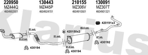 Klarius 600189E - Ispušni sistem www.molydon.hr
