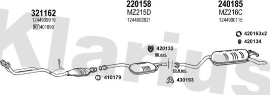 Klarius 600135E - Ispušni sistem www.molydon.hr