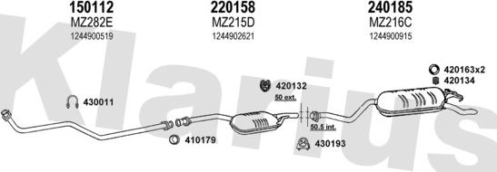 Klarius 600126E - Ispušni sistem www.molydon.hr