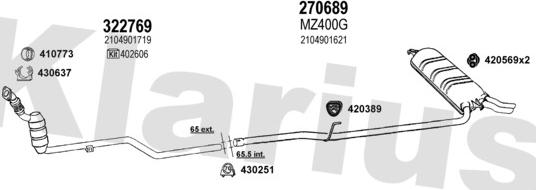 Klarius 600823E - Ispušni sistem www.molydon.hr
