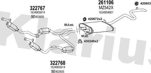 Klarius 600822E - Ispušni sistem www.molydon.hr