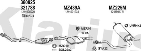 Klarius 600327U - Ispušni sistem www.molydon.hr