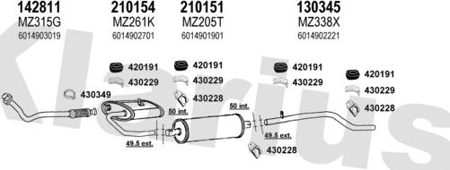 Klarius 600243E - Ispušni sistem www.molydon.hr