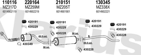 Klarius 600242E - Ispušni sistem www.molydon.hr