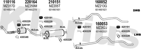 Klarius 600260E - Ispušni sistem www.molydon.hr