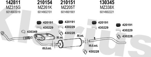 Klarius 600734E - Ispušni sistem www.molydon.hr