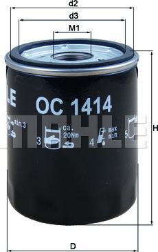 KNECHT OC 1414 - Filter za ulje www.molydon.hr
