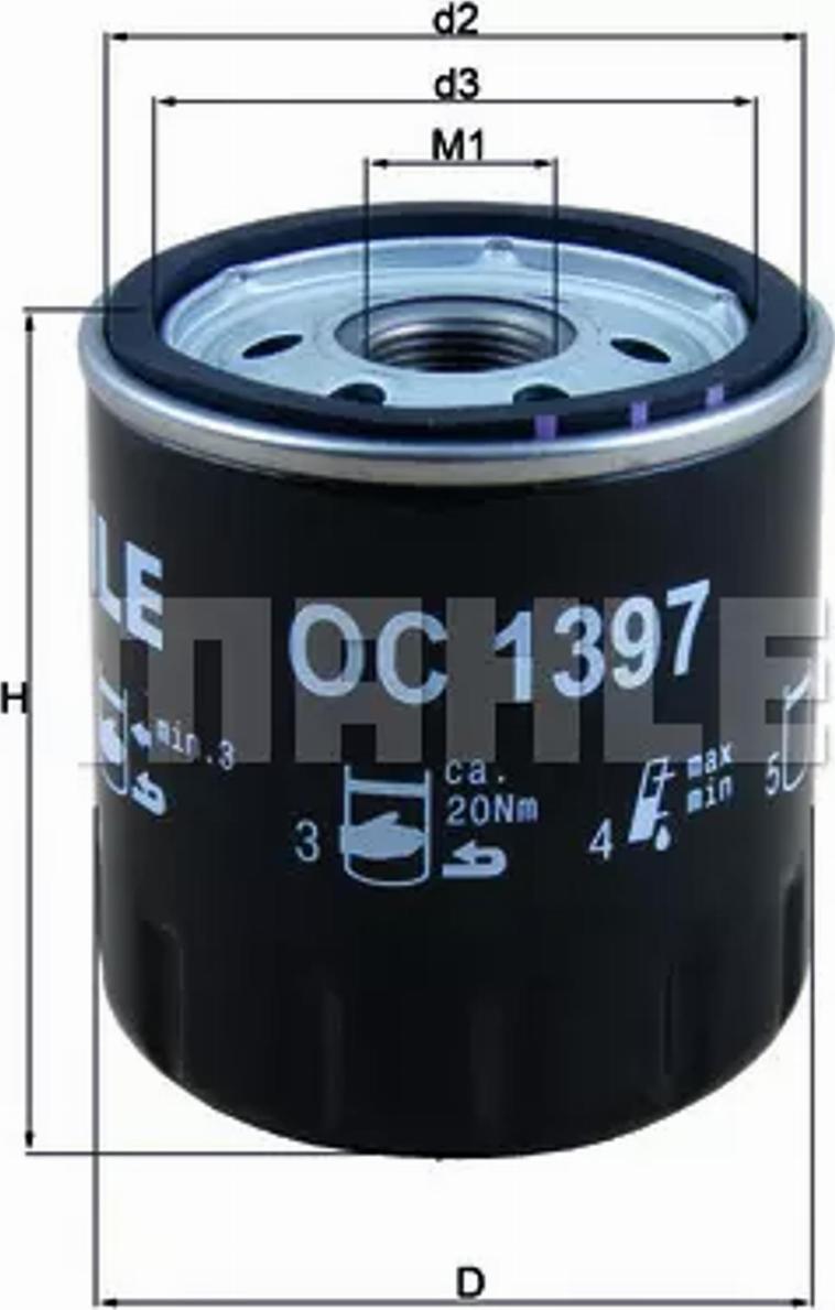 KNECHT OC 1397 - Filter za ulje www.molydon.hr