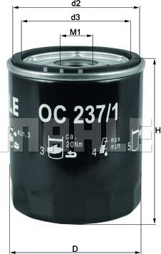 KNECHT OC 237/1 - Filter za ulje www.molydon.hr