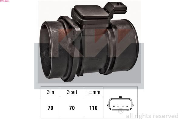 KW 491 454 - Mjerač zapremine zraka www.molydon.hr