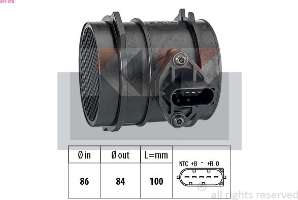 KW 491 076 - Mjerač zapremine zraka www.molydon.hr